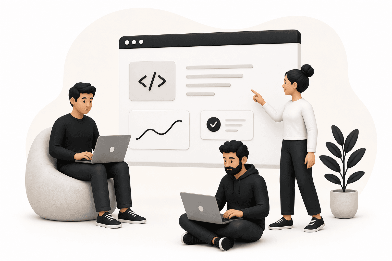 Equipo de Ludi Solutions trabajando en software