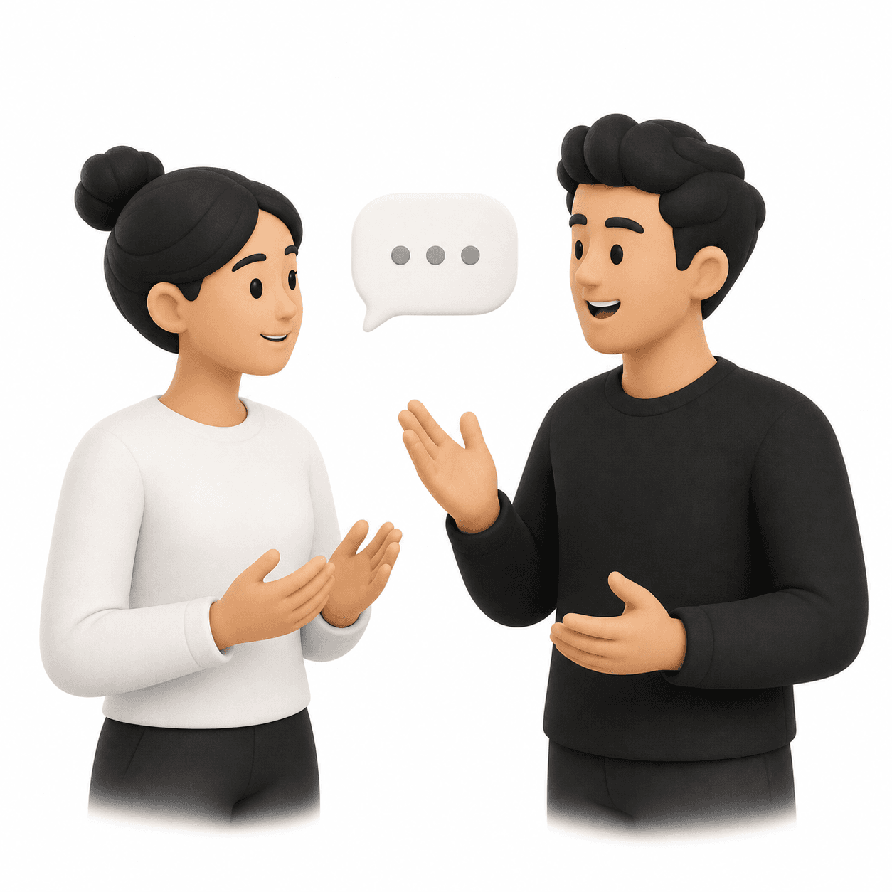 Dos personas conversando sobre las necesidades del proyecto