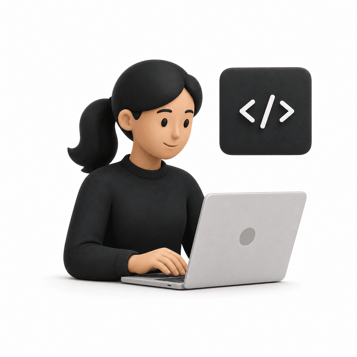 Persona desarrollando software en un portátil